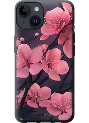 Чохол на iphone 14 пурпурова сакура "6075u-2648-73076"