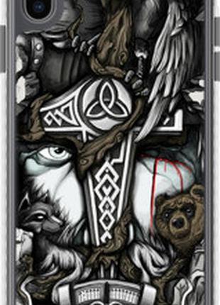 Чехол на iphone xs max тату викинг "4098pc-1557-73076"