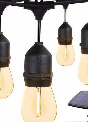 Декоративна гірлянда із сонячною панеллю ретролампа sfk-13 водонепроникні світлодіодні лампи-гірлянда