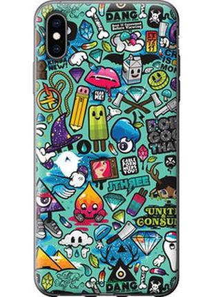 Чехол на iphone xs max стикер бомбинг 1 "693t-1557-73076"