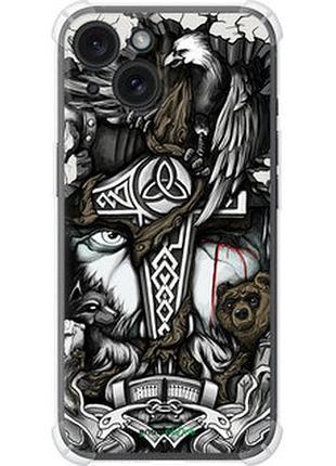 Чехол на iphone 15 тату викинг "4098sp-3075-73076"