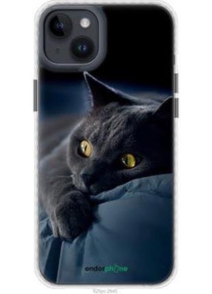 Чохол на iphone 14 plus димчастий кіт "825pm-2645-73076"