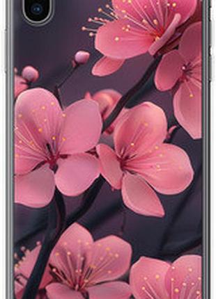 Чехол на iphone xs max пурпурная сакура "6075sp-1557-73076"