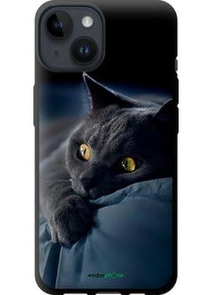 Чехол на iphone 14 дымчатый кот "825b-2648-73076"