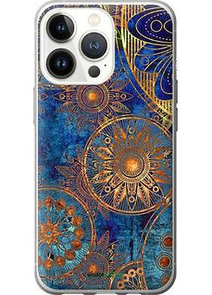 Чехол на iphone 13 pro золотой узор "678u-2372-73076"