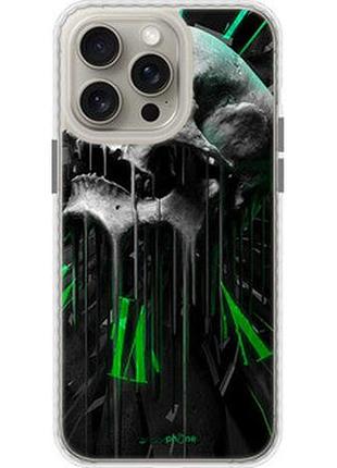 Чехол на iphone 15 pro max череп-часы "4100pm-3098-73076"