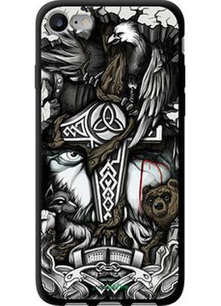 Чехол на iphone 8 тату викинг "4098b-1031-73076"