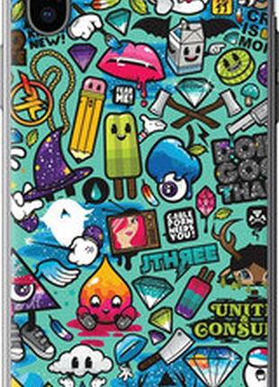 Чехол на iphone xs стикер бомбинг 1 "693t-1583-73076"