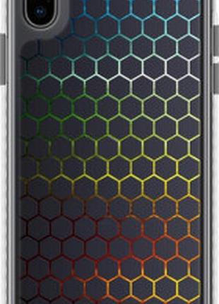 Чехол на iphone xs переливающиеся соты "498pc-1583-73076"