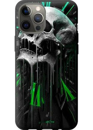 Чехол на iphone 12 pro max череп-часы "4100b-2054-73076"