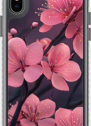 Чехол на iphone x пурпурная сакура "6075pc-1050-73076"