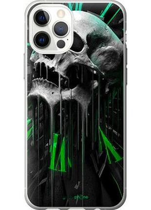 Чехол на iphone 12 pro череп-часы "4100t-2052-73076"