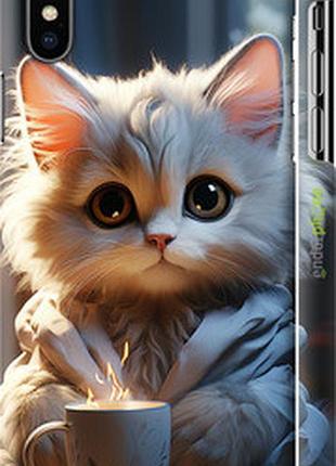 Чехол на iphone x white cat "5646m-1050-73076"