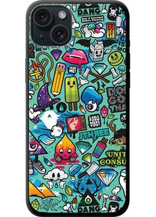 Чехол на iphone 15 plus стикер бомбинг 1 "693b-3097-73076"
