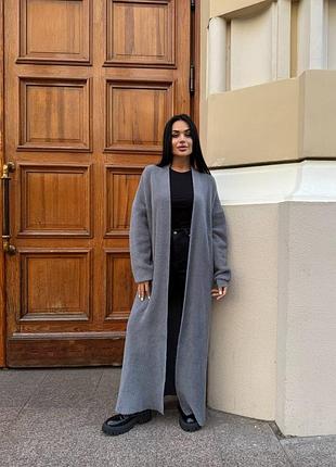 Теплий пухнастий кардиган вільного крою