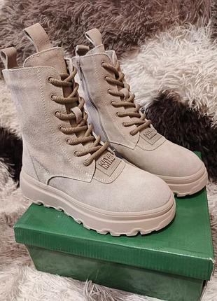 Натуральная замша ботинки