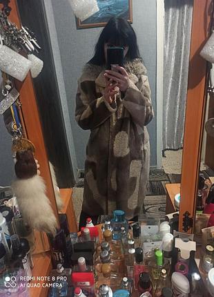 Пальто овчина теплое