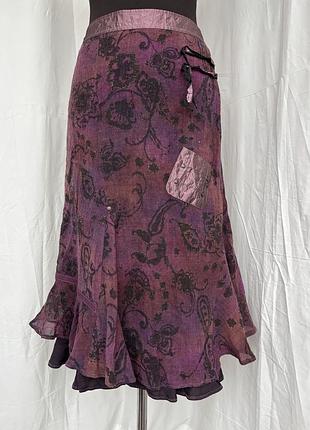 Вінтаж юбка спідниця готична готическая гранж асиметрична вовна віскоза