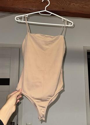 Боді бежевий zara