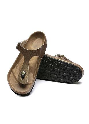 Вьетнамки  шлепанцы ортопедические birkenstock gizeh leopard gold