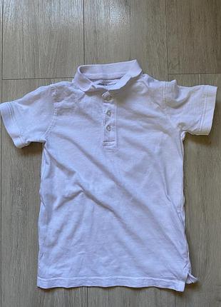 Біла футболка для хлопчика поло 7-8 років