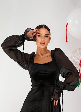 Роскошное бархатное платье🖤