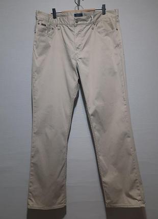 Джинсы бежевые polo ralph lauren 38/32 большой размер stretch straight fit