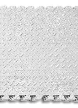 Татами мат easyfit swallowtail (60х60 см) пазл ласточкин хвост белый коврики для йоги и фитнеса