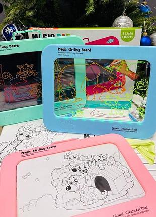 Лед доска для рисования, магическая доска для рисования, magic pad, лед доска для рисования, детский подарок, набор для творчества