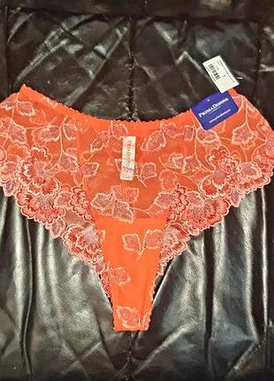 🍒невимовно роскішні трусики- бразіліана із вишуканого мережива з вишивкою  від відомого італійського бренду primadonna