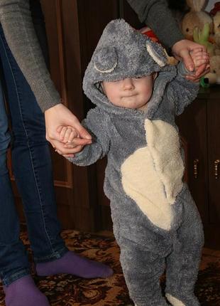 Человечек махровый мишка 80 размер