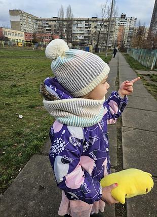 Комплект шапка хомут 4-6 лет