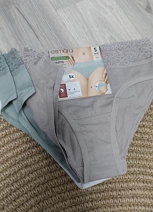 Жіночі труси esmara culotte набір 5 шт з мереживом, бавовна