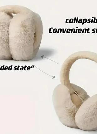 Хутряні зимові навушники універсальний розмір