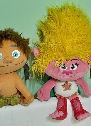 Игрушки мягкие плюшевые винтажные новые - poshpaws trolls - 45 см, disney pixar мальчик spot - 30 см