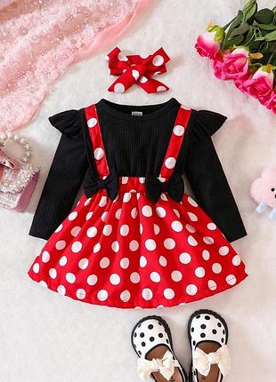 Милое платье для девочки в горох shein 12-18 месяцев