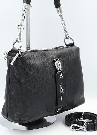 Сумка жіноча шкіряна polina &amp; eiterou y1469 black