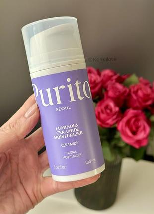Зволожуючий бар’єрний крем purito seoul luminous ceramide moisturizer, 100 ml