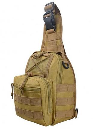Тактична сумка через плече 6л койот матеріал оксфорд