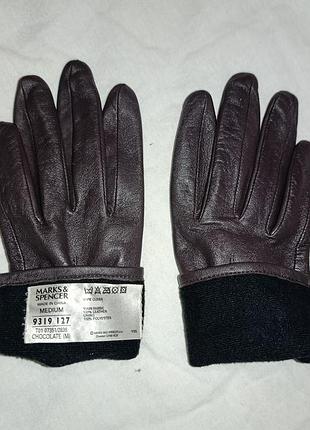 Шкіряні рукавички marks&amp;spencer 5