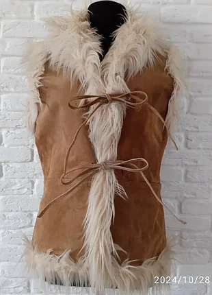 Mustang американская овчинная безрукавка размера l