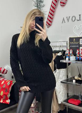 Светр туніка під горло на замку 42-52