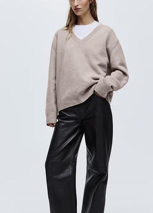 Oversized v-neck jumper свите кардиган h&m 3