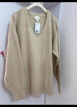Oversized v-neck jumper свите кардиган h&m 6