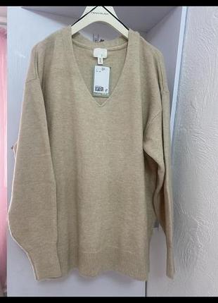 Oversized v-neck jumper свите кардиган h&m 8