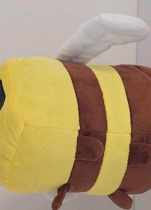 Мягкая плюшевая игрушка пчела - 20х12 см из игры майнкрафт