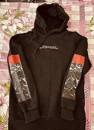 Худи черная з карманом