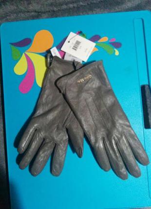 Фирменные женские перчатки calvin klein s/m кожа1 фото