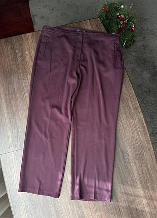 Бордові жіночі брюки батал  xxl розміру m&s