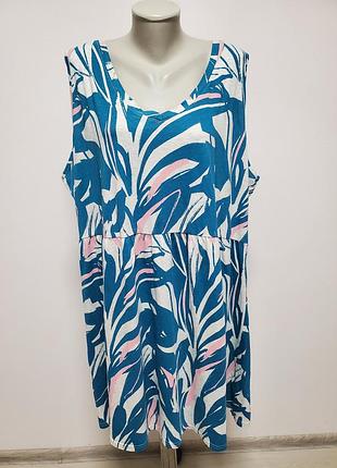 Красивая брендовая трикотажная коттоновая ночнушка большого размера